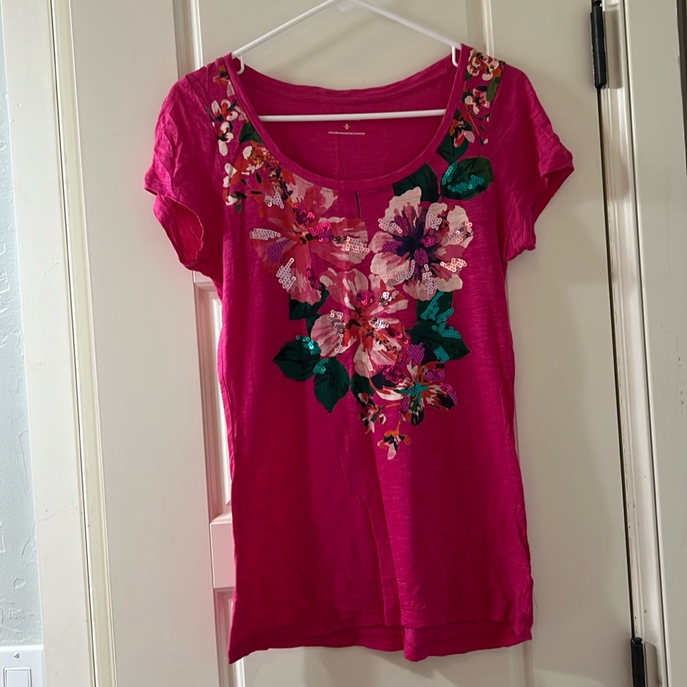 Pink Sequin top- Express